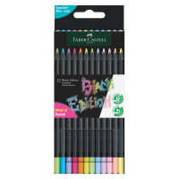 Pastelky Faber Castell Black Edition/12 pastel+neon